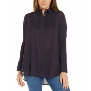 Free People "We The Free" Cotton Button Up Shirt Size L